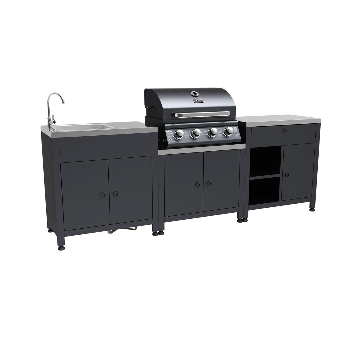Boss Grill Texas All Star Outdoor Kitchen Modular - 4 Burner Gas BBQ