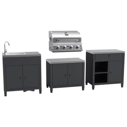 Boss Grill Texas All Star Outdoor Kitchen Modular - 4 Burner Gas BBQ